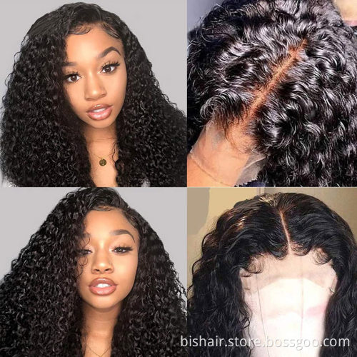 13x4 Brazilian Real Curly Hair Front Lace Real Human Hair Wig Curly 150% Density Wet Wavy Lace Front Wig Suitable for Women
